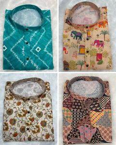 Kurta estampado de moda para adultos y niños, perfecto para cada ocasión, Ropa Étnica cómoda, Ideal para fiestas de festivales, uso diario - Product Image 4