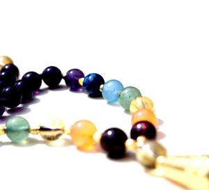 สร้อยคอลูกปัดแบบถักจากฮินดู Pulsera 7,เครื่องประดับสำหรับเล่นโยคะอเมทิสต์หินควอตซ์108 - Product Image 4