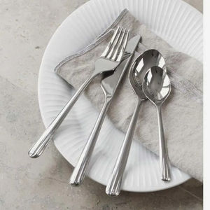 Juego de Cubiertos de Plata de Alta Calidad, Elegante Juego de Cubiertos de Acero Inoxidable, Accesorios de Cocina y Comedor Premium, Tenedor, Cuchara y Cuchillo Elegantes - Product Image 1