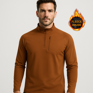 Camiseta Deportiva Personalizada de Manga Larga con Cierre de 1/4, Camisetas Deportivas de Secado Rápido para Gimnasio, Camisetas para Correr para Hombre - Product Image 2