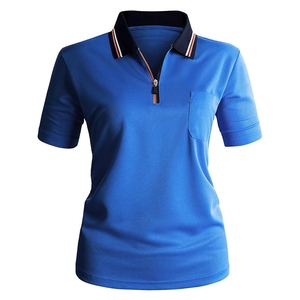 เสื้อโปโลระบายอากาศสำหรับผู้หญิงเสื้อโปโลมีปกพิมพ์ลายปักแบบกำหนดเองได้ - Product Image 5