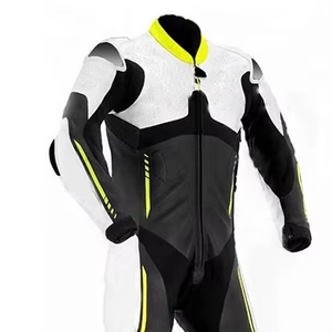 Combinaison de moto en cuir véritable pour hommes, professionnelle, coupe-vent, grande taille, anti-UV, imperméable, respirante, équipement de protection - Product Image 4