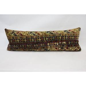 Multicolor Bohemian Vintage Kilim Pillow 16x48 Inch Luxury Woven Woolen Comfort and Style Printed <b>18x18</b> Size for Floor Use - Product Image 1