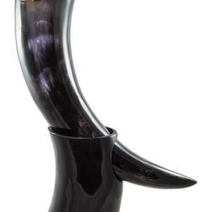 Cuerno Vikingo Tazas para beber Cerveza Vaso de chupito Diseño de latón Cuerno para beber natural Taza grande para colldring | Copa de cuerno vikingo - Product Image 4