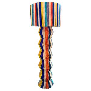 Lámpara de Pie Rústica de Hierro y Yute, Hecha a Mano, Duradera, para Sala de Estar, Dormitorio, Hogar, Hotel, Iluminación Decorativa - Product Image 5