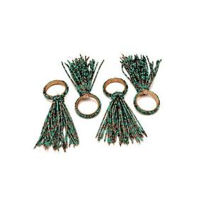 Seed <b>Beads</b> Luxury Table Beaded Napkin Ring Custom <b>Craft</b> With Handwoven Seed <b>Beads</b> Design For Banquet Party Decoration - Product Image 1