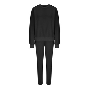 Conjunto de chándal Jogger de moda para mujer Otoño Invierno Sudadera con capucha y pantalones de lana gruesa Ropa deportiva cálida con servicio de etiqueta privada - Product Image 1