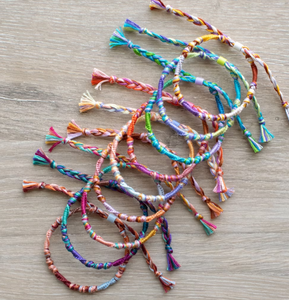 Skinny <b>Bracelet</b>/Anklet, Woven <b>Bracelet</b> <b>String</b> - Trendy - *CUSTOMIZABLE* - Product Image 1