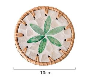 Articles chauds mélange de rotin d'été sous-verres en nacre Style Boho coloré pour la vaisselle de cuisine tapis tissé à la main fabriqué au Vietnam - Product Image 2