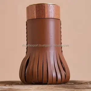 イードラマダン用インド木製レザーインテンスバフール香バーナー