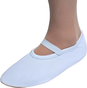 Precio al por mayor de lona suave plana mujeres niñas niños zapatos de baile de Ballet zapatos de baile de gimnasia de cuero para niñas niños gimnasia - Product Image 2