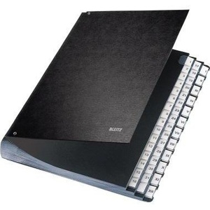 Leitz 44-Compartment Desk Organizer for A4 Documents Hardboard Black Monthly & Daily Sections - Product Image 1