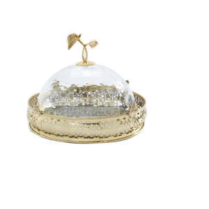 Support de plateau à gâteaux en métal élégant et luxueux avec incrustation d'os pour la célébration de fête d'anniversaire et le service de cupcakes - Product Image 6