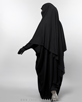 Khimar Hijab à Capuche en Jersey de Coton de Haute Qualité, Respirant, Séchage Rapide, Léger, Taille Unique, Noir, pour Mariage, Tenue Modeste pour Femmes Musulmanes