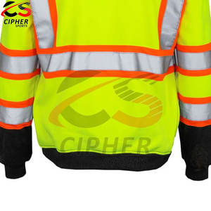 Offre Spéciale haute visibilité hommes vêtements de travail hautement réfléchissants sweats à capuche trafic personnalisé meilleure vente pas cher prix haute visibilité vêtements de travail sweats à capuche - Product Image 6