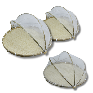 BANDEJA DE BAMBÚ tejida a mano, cesta duradera y ecológica para accesorios de cocina y organización del hogar - Product Image 1