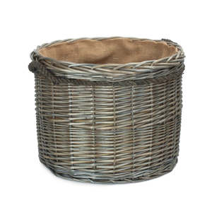 Red Hamper Antique Round <b>Wicker</b> <b>Basket</b> for <b>Logs</b>-Small/Medium/Large 3-Piece Set Elegant Storage Solution - Product Image 6