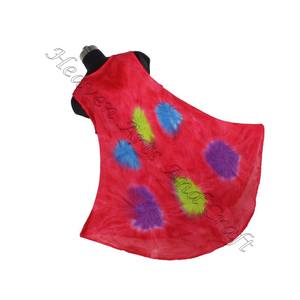 Rayón India Mejor Tie Dye Diseño Patrón Vestido estampado Ropa de fiesta Vestido de tela de rayón Señoras Elegante Vestido de cena Tie Dye Sin mangas - Product Image 4