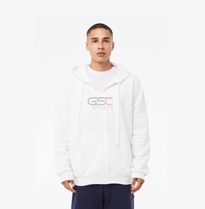 Sudaderas con capucha de moda para hombre, hecho a medida ajustado suéter de lana, estilo de un solo color, en blanco, disponible para personalización - Product Image 5