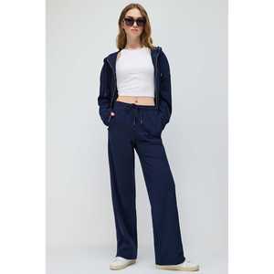 Pantalon de survêtement large bleu marine - Product Image 1