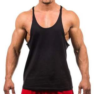 Men's New Style Solid Pattern Cotton Jogger Gym Singlet Sleeveless Fitness Tank Top <b>Vest</b> with Comfortable Knitted Weave - Product Image 5