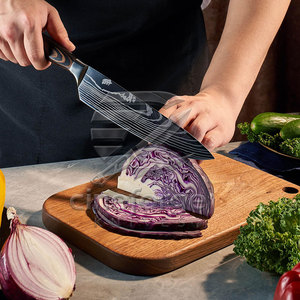 Solid Color Sustainable Damascus Chef <b>Knives</b> <b>Set</b> Custom Made Premium Quality Damascus Chef <b>Knives</b> <b>Set</b> - Product Image 6