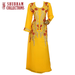 Robes caftan pour femmes européennes et américaines Designer Handwork Modeste Marocain Cotton XXXL Plus Ethnique Musulman Indien Abaya Style - Product Image 1