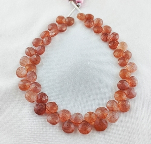 Pierres précieuses en Citrine naturelle à facettes en forme de cœur, brin de perles de 8 pouces de Long, taille 7-8mm environ pour la fabrication de bijoux cadeaux - Product Image 5