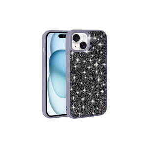 Étui pour iPhone 15 Plus avec strass blancs - Design brillant et scintillant Netzy, coque arrière protectrice pour iPhone 14 Plus pour iPhone - Product Image 3