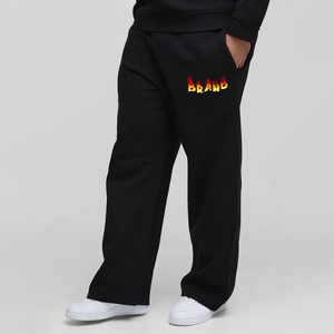กางเกงผ้าฝ้าย100% สำหรับผู้ชายกางเกงสไตล์สตรีทแวร์ระบายอากาศได้ดีพิมพ์โลโก้ DTF ตามสั่ง - Product Image 4