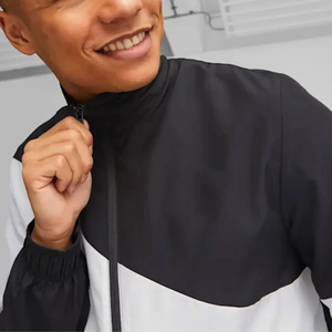 Nuevo chándal de nailon para exteriores con cremallera y contraste de color para entrenamiento, ropa deportiva ajustada para hombre, rompevientos - Product Image 3