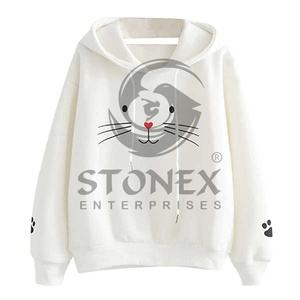 2025 nuevo diseño Super Hoodie ropa informal para mujer estampado sólido en blanco temporada de otoño Sudadera con capucha para mujer - Product Image 1