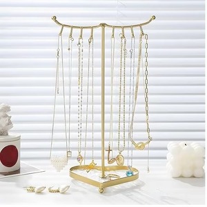 Soporte de joyería modesto para pendientes, collares, anillos, organizador sencillo y elegante para decoración de tocador y vestidor - Product Image 1