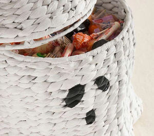 Panier à bonbons fantôme d'Halloween en jacinthe tressé à la main, conteneur de rangement en osier écologique, porte-goûter décoratif, artisanat vietnamien OEM ODM - Product Image 6