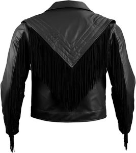 Chaqueta Vaquera Occidental de Cuero Más Vendida en 2025, Chaqueta Vaquera Tradicional de Cuero Occidental con Flecos - Product Image 5