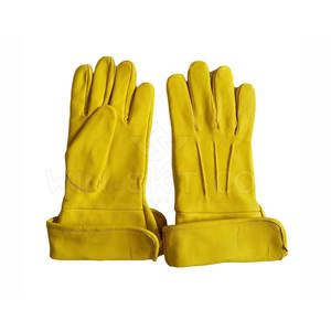 Gants de tambour en cuir jaune sur mesure, résistants, pour l'hiver, décontractés, respirants, longs, pour adultes - Product Image 4