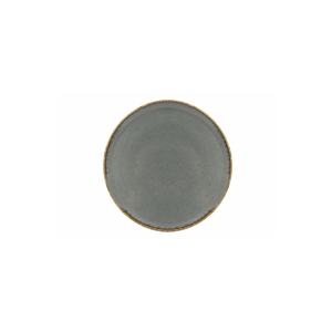 Assiette plate en porcelaine de 24 cm, design minimaliste Seasons, gris foncé - Product Image 2
