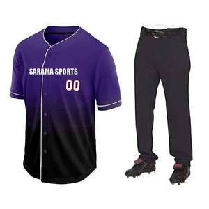 Uniformes de baseball pour hommes de haute qualité, nouveau style, meilleur matériau, respirants et antibactériens - Tailles personnalisables et service OEM - Product Image 1