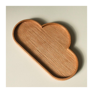 Elegante bandeja de madera rústica-Bandeja de servicio tejida de ratán natural para frutas, bebidas y decoración de mesa de comedor - Product Image 1