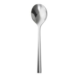 Cuillère à dessert en acier inoxydable avec poignée en métal, design minimaliste haut de gamme, personnalisable, pour les cafés et les hôtels - Product Image 2