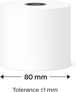 ม้วนกระดาษสติกเกอร์ความร้อนขนาด 80x80 มม. |   50 ม้วน |   ใบเสร็จรับเงินและกระดาษใบเสร็จ POS - Product Image 3