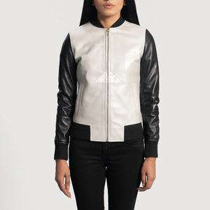 Chaquetas de motociclista de cuero genuino de calidad superior para mujer con estilo, prendas de vestir exteriores personalizadas para invierno, Otoño, transpirables - Product Image 1