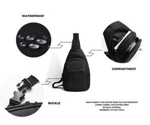 Sac de voyage unisexe noir de haute qualité avec fermeture à glissière sac à bandoulière à la mode avec doublure en polyester du fournisseur vietnamien - Product Image 6