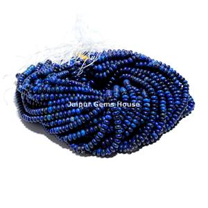AAA Qualité Bleu Lapis Lazuli Collier Bijoux Pierre Naturelle Lapis Lazuli Lisse Rondelle Perles 8mm Taille - Product Image 4