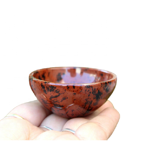 Material de piedras preciosas de alta calidad, cuenco de obsidiana de caoba, producto de piedra Natural, cuenco de cristal curativo de piedras preciosas para Decoración - Product Image 5