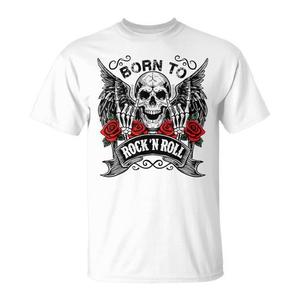 T-Shirt Vintage Retrò Rock & Roll 'Born to Rock', Abbigliamento Promozionale Elegante - Product Image 1