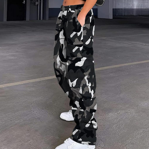 Pantalones Cargo de Verano Elegantes y Personalizados para Mujer, Cintura Elástica, Bolsillos Holgados de Algodón - Product Image 2