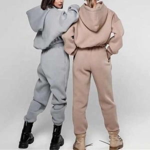 Survêtement d'hiver solide avec logo personnalisé pour femmes MS-JG-1172 vierge de sport décontracté et lourd de luxe coupe normale - Product Image 5