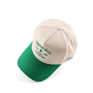 หมวกเบสบอล5แผงของผู้ชายสไตล์อเมริกันออกแบบลายปักลายจุดสีทูโทนแนวสตรีทสปอร์ตกันน้ำได้ทั่วไปออกแบบโลโก้ได้ตามต้องการ - Product Image 3