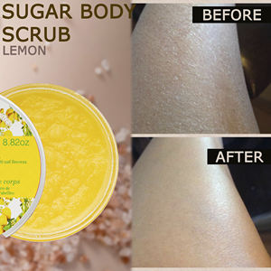 Exfoliante Corporal Refrescante de Limón y Azúcar 250g, Bálsamo para el Cuidado de la Piel, Aclarante, para Piel Seca, con Ingredientes Herbales Orgánicos - Product Image 2